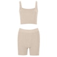 thumbnail image 1 of Casual Shorts for Women, Compression Shorts for Women,Trendy High Waisted Women's Shorts Suit with Striped Knit Design for Active Comfort and Style in Casual Sports Attire, 1 of 5