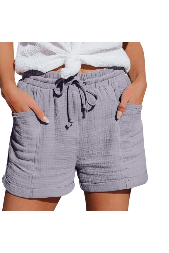Casual Shorts for Women With Pockets High Waisted Solid Color Slacks Dressy Outfits Summer Soft Lounge Shorts Relaxed Fit Comfortable Lounge Palazzo Pants Summer Beach Shorts Hot Pants Grey M