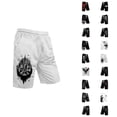 thumbnail image 1 of Casual Shorts for Men 2026 Summer Elastic Waist Relaxed Fit Straight Leg Viking Style Printed Shorts, 1 of 4