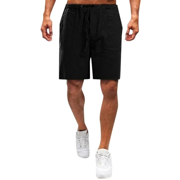 Casual Shorts for Men Loose High Waist Drawstring Elastic Waist Solid With Pockets Cargo Bottoms Shorts