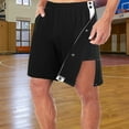 thumbnail image 1 of Casual Shorts for Men Tear Away Shorts Post Surgery Adaptive Short Pants Wide Leg Snap Shorts Athletic Breakaway Shorts Pant with Pocket, 1 of 6