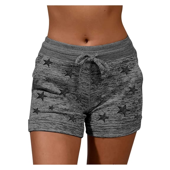 Casual Shorts for Women Bandage Short With Pockets Loose Print Short Pants Pants