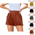 thumbnail image 1 of Casual Shorts for Women Elastic High Waist Loose Lightweight Waistband Summer Shorts with Pockets, 1 of 8