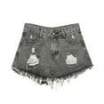 thumbnail image 1 of Casual Shorts for Women Jeans Teen Girls Preppy Clothes Plus Size Hem Ripped Denim Going Out Summer Shorts, 1 of 3