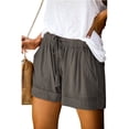 thumbnail image 1 of Casual Shorts for Women's 2023 Summer New European and American High Waisted Lace Up Loose Twill Wide Leg Pants, 1 of 2