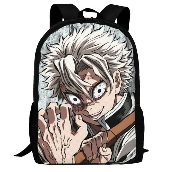 Casual Shoulder Bookbag, Demon Slayer Shinazugawa Sanemi Backpack Travel Bag Knapsack For Outdoor Hiking