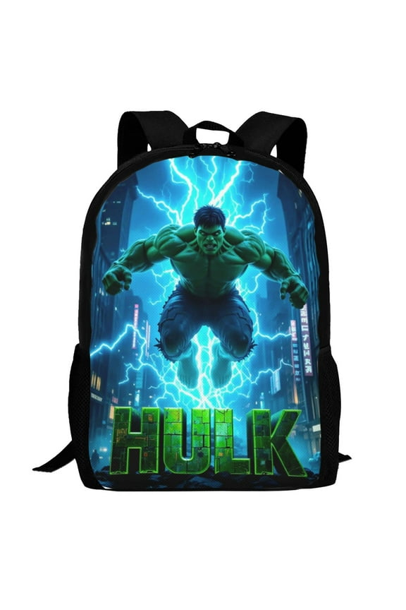Casual Shoulder Bookbag, Green Hulk Backpack Knapsack Travel Bag Outdoor