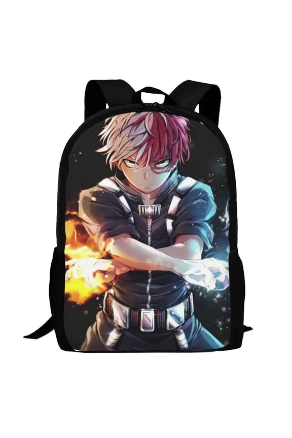 Casual Shoulder Bookbag, My Hero Academia Shoto Todoroki Backpack Travel Bag Knapsack For Outdoor Hiking
