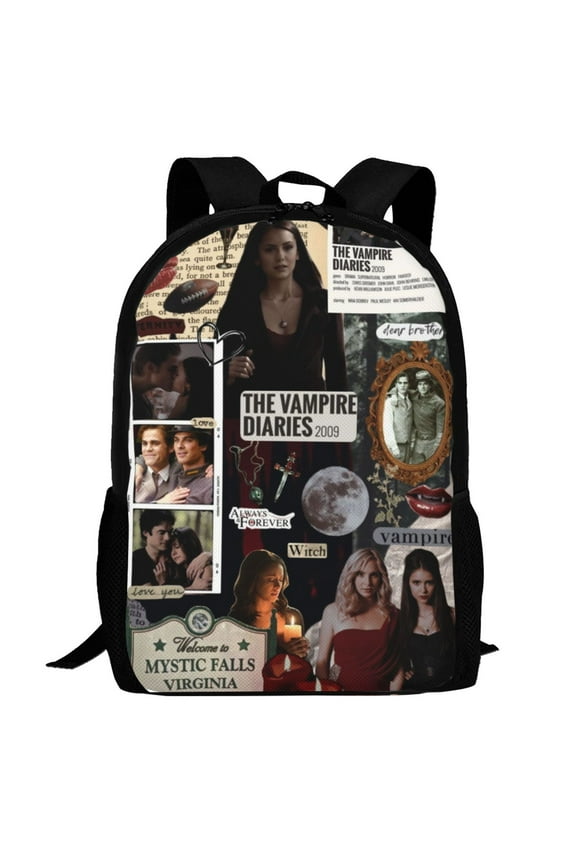 Casual Shoulder Bookbag, The Vampire Diaries Backpack Travel Bag Knapsack For Outdoor Hiking