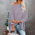 thumbnail image 1 of Casual Off The Shoulder Needle Loose Knitwear Plus Size Top plus Size Thanksgiving Shirts for Women 3x Summer Tops plus Size Long Stretch Tops Misses Tops Top Womens plus Size Womens Shirts And Tops, 1 of 4