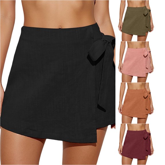 Casual Skirts for Women Lightweight Summer A Line Skirt Pants Blend with Design for Daily Wear Versatile Styling Options Crib Bed Skirt L