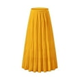 thumbnail image 1 of Casual Skirts for Women Womens Maxi Boho Skirt Chiffon High Waist Pleated A-Line Long Elegant Flowy Skirts Yellow S, 1 of 3