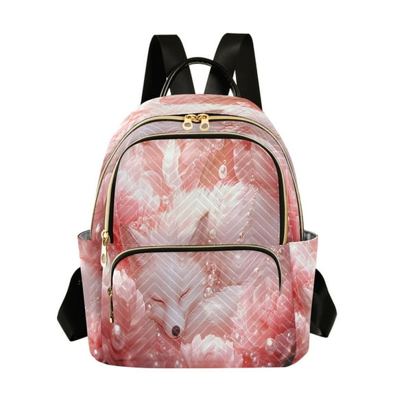 Casual Sleeping Fox in Flowers Backpack for School,College and Travel, Water Resistant Bookbag,