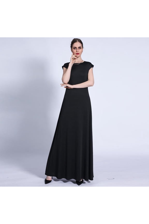 Casual Sleeveless Jersey Slip High elasticity Women Long comfortable Dress