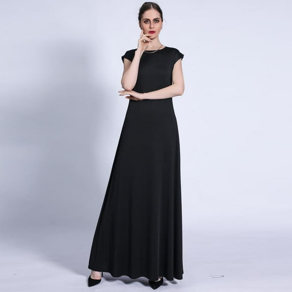 Casual Sleeveless Jersey Slip High elasticity Women Long comfortable Dress