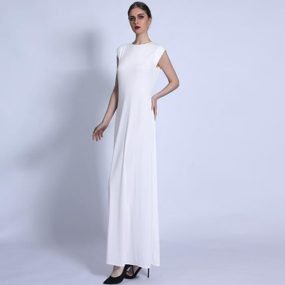 Casual Sleeveless Jersey Slip High elasticity Women Long comfortable Dress