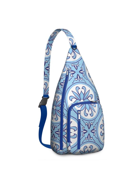 Casual Sling Bag Iking Sling Pack Gym Sports Travel Hiking Daypack Chest Bag Small Backpack for Outdoor Enthusiasts Bohemian Tribal