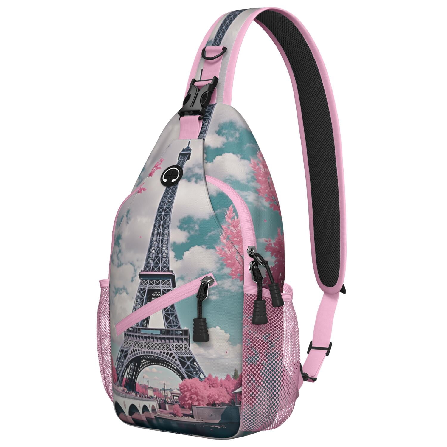 Casual Sling Bag Trendy Sling Backpack Paris () Travel Backpack Casual Bag for Women Men