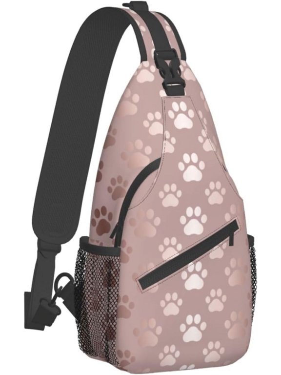Casual Sling Bag for Men and Women Mushroom Leaf Boho Plant Backpack Travel Hiking Daypack Sport Running Chest Bag A05