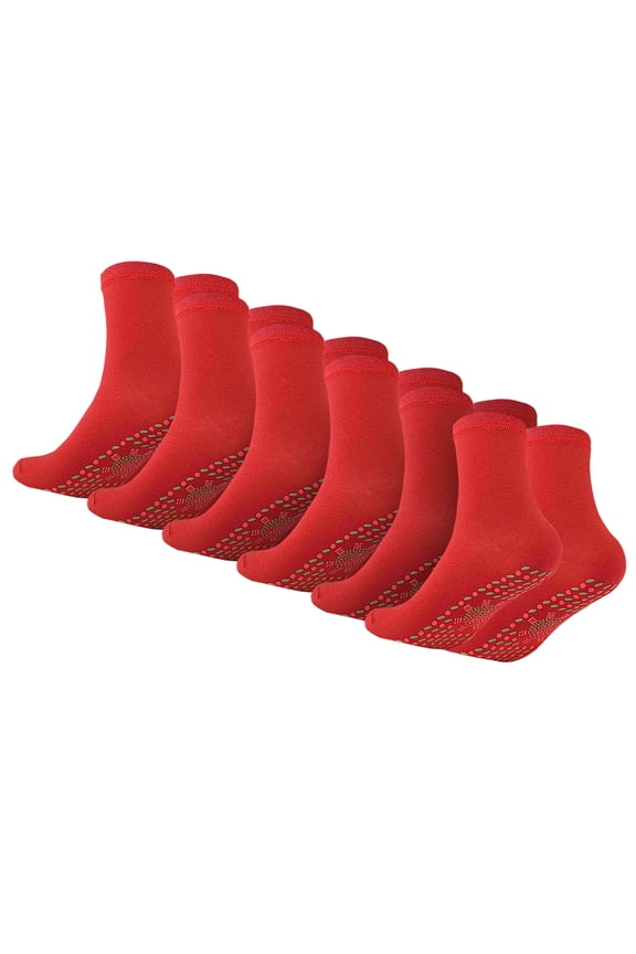 Casual Socks Self Heating Winter Warm Socks for Women and Men Thermal Socks Unisex Ankle Socks, Red
