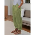 thumbnail image 1 of Minimalist Solid Versatile Pants, Casual Wide Leg Elastic Waist Summer Pants, Women's Clothing, 1 of 17