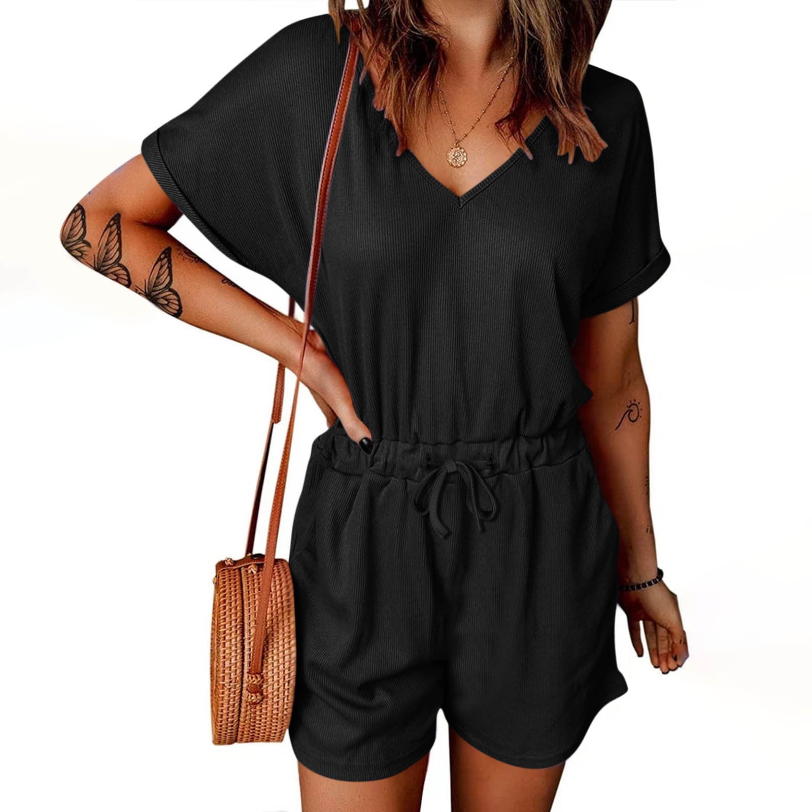 Women's Daily Casual Simple Style Solid Color Full Length Pocket Button Jumpsuits main image 0