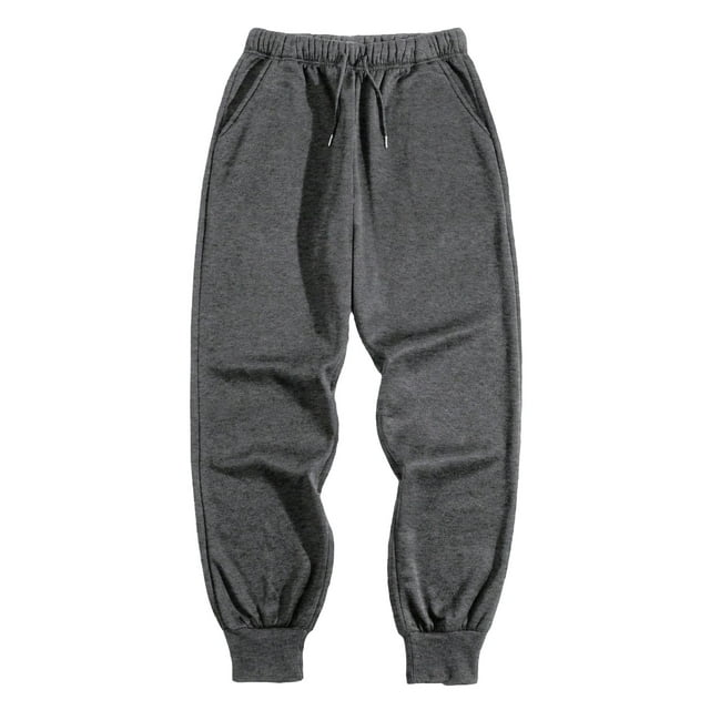 Casual Solid Jogger Dark Grey Men Pants (Men's) - Walmart.com