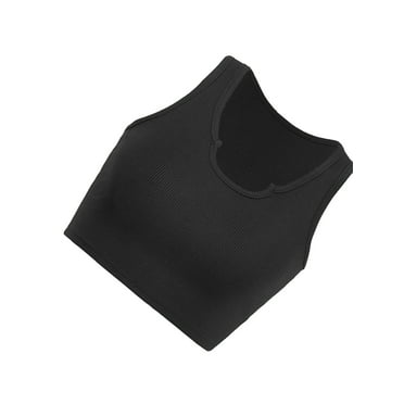 Casual Solid Notched Neck Tank Top Black Women Tank Top Tops & Camis (Women's)