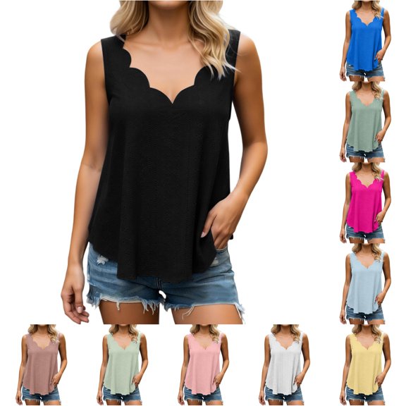 Casual Solid Pearl Edge Round Neck Titted Top For Summer Comfort Plus Size Tee Everyday Wear Women's T-Shirts Shirts for Women Casual