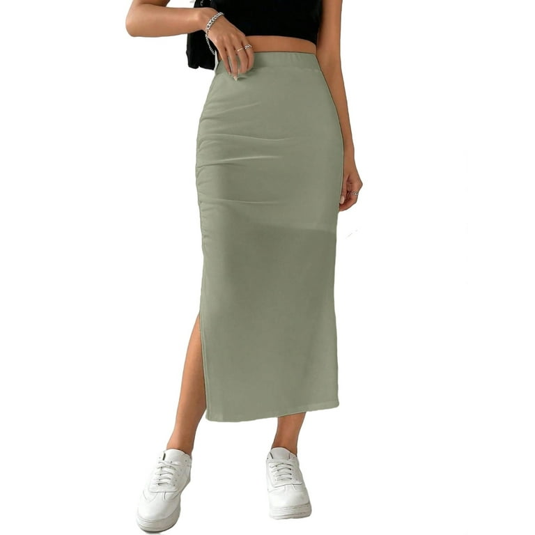 Green pencil skirt xs best sale