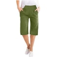 thumbnail image 1 of Casual Solid Pull-on Shorts for Women Cozy Lightweight Wide Leg Shorts Summer Trendy Beach for Lounge Daily, 1 of 7