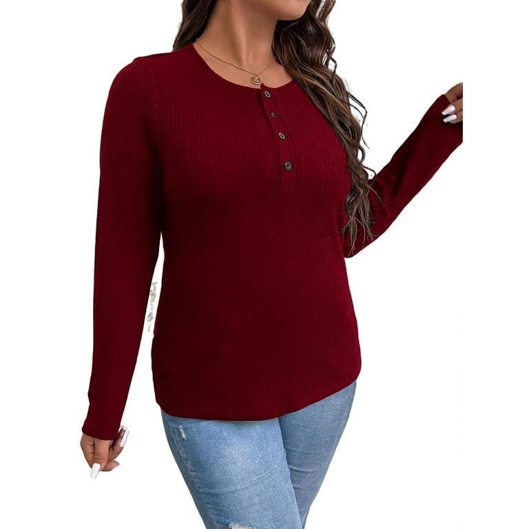 plus size maroon shirt