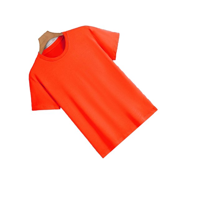 Casual Solid Round Neck Short Sleeve Burnt Orange Men T-Shirts & Tanks ...