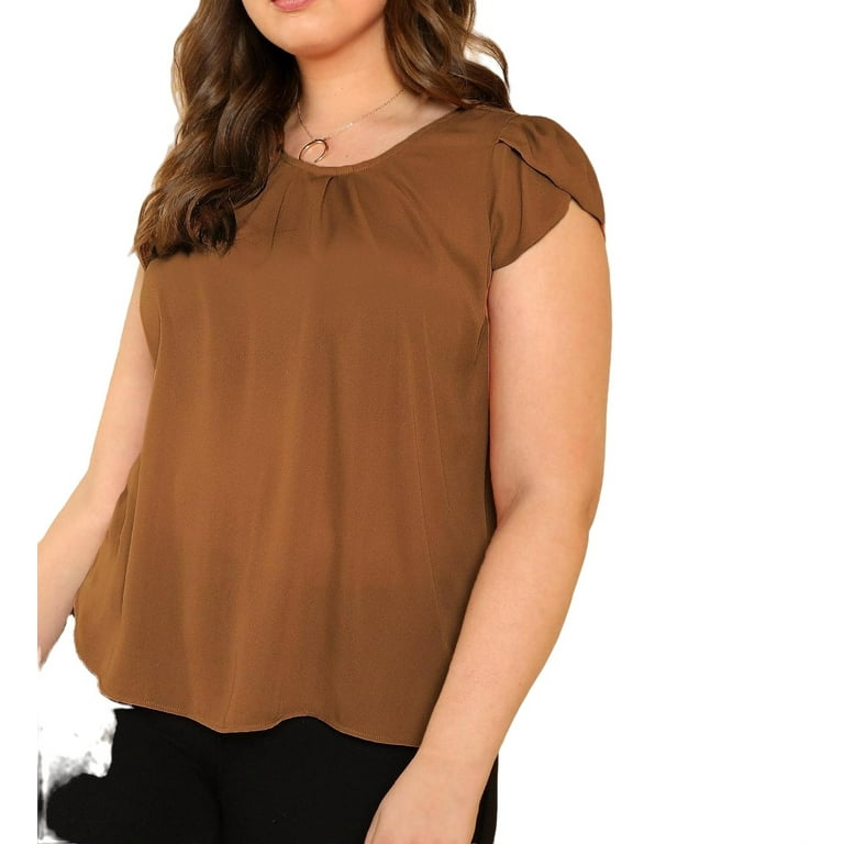 plus size blouses at walmart