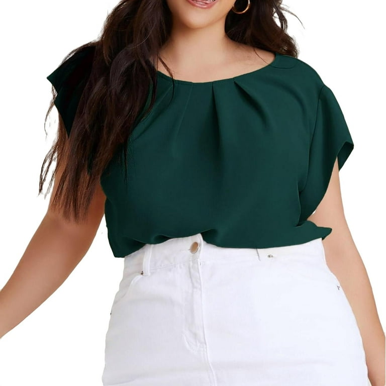 plus size blouses at walmart