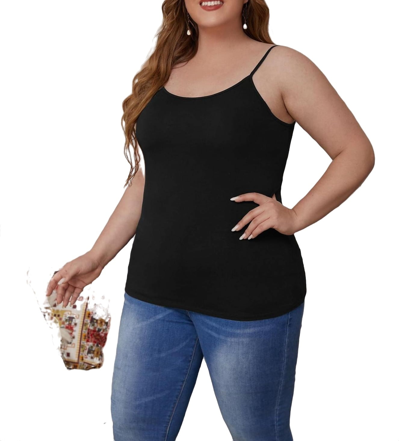 Plus size spaghetti clearance strap tank tops