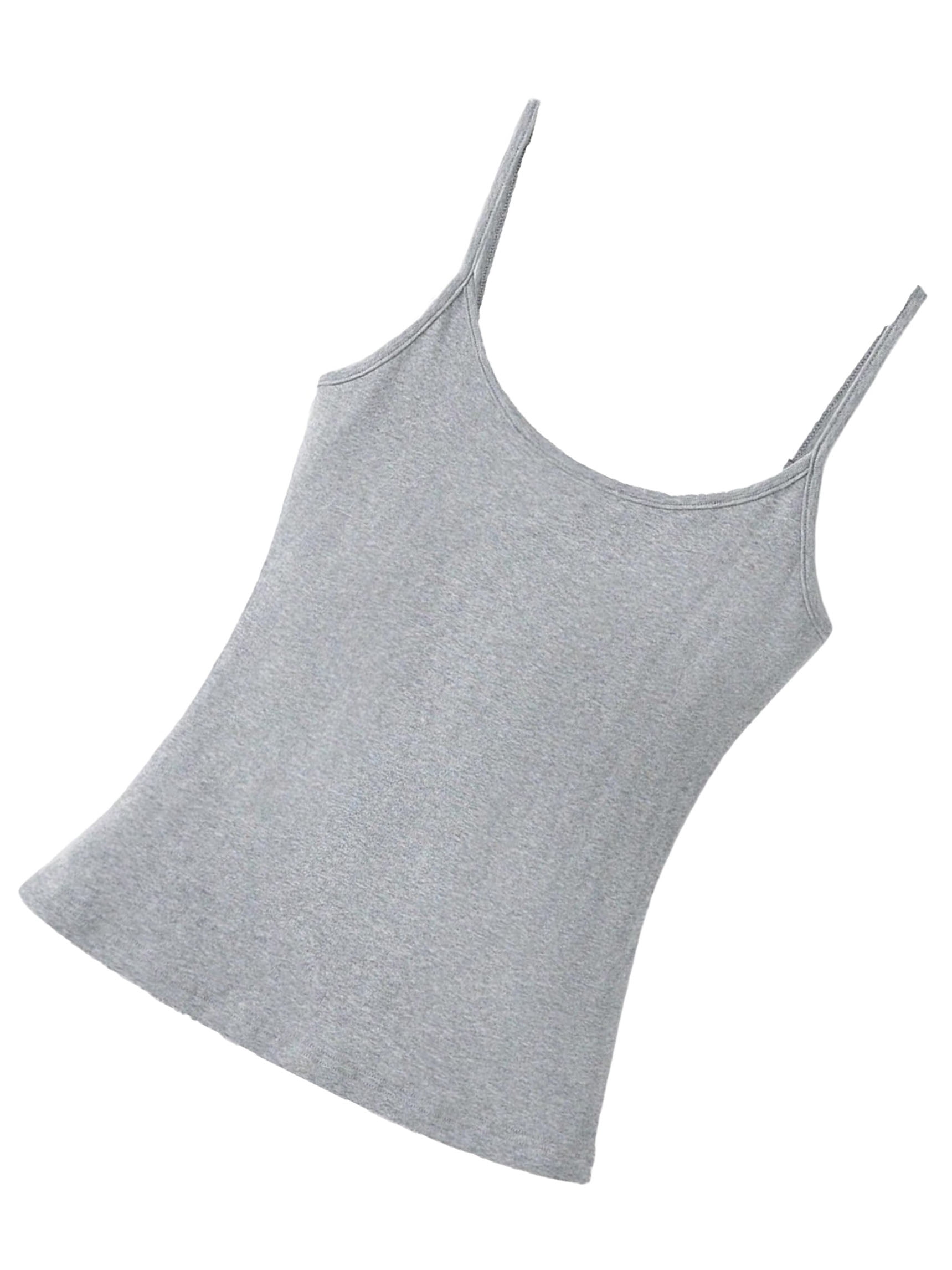 Casual Solid Spaghetti Strap Cami Light Grey Women Tank Tops Camis Women s Walmart