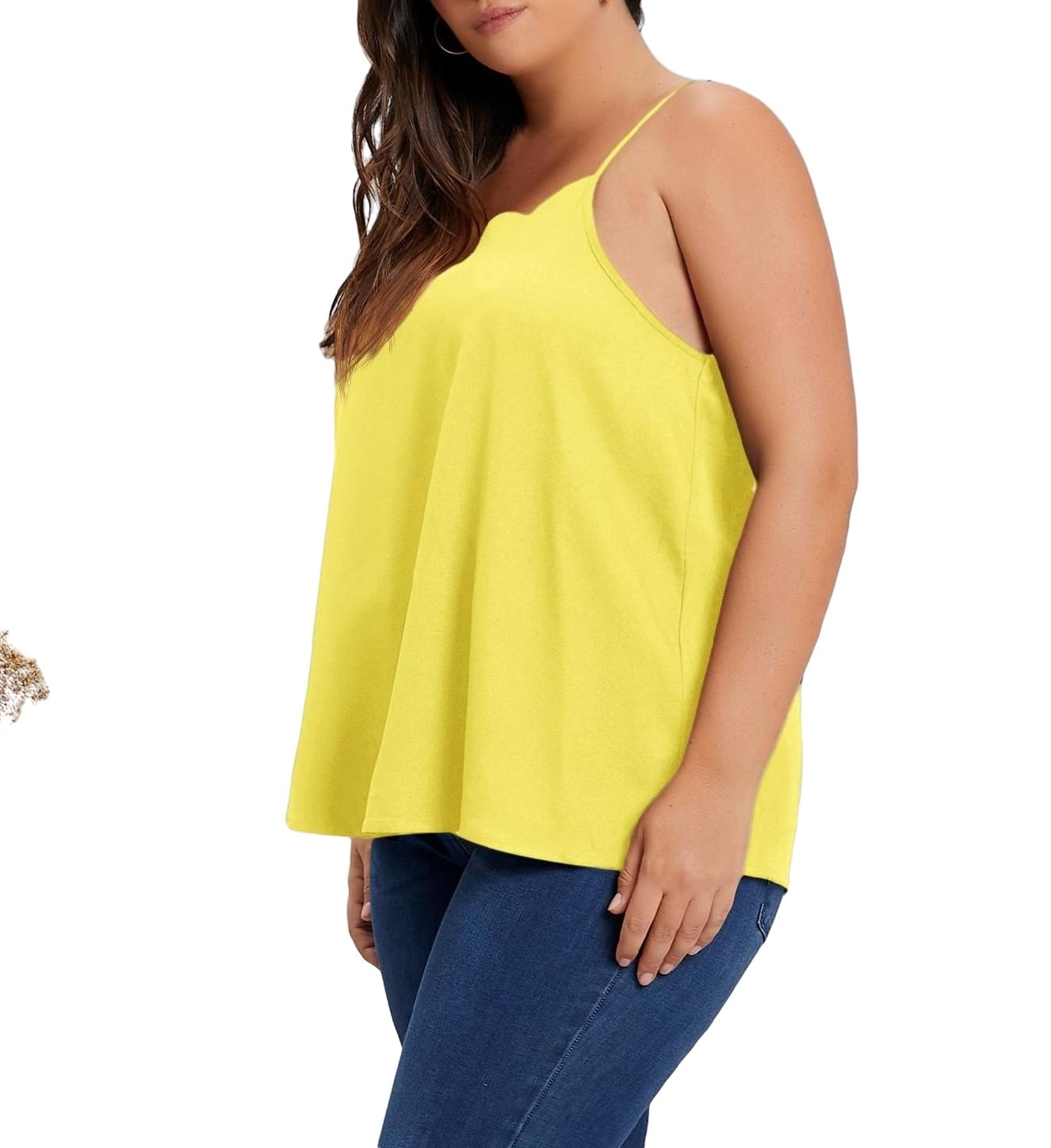 plus size yellow cami