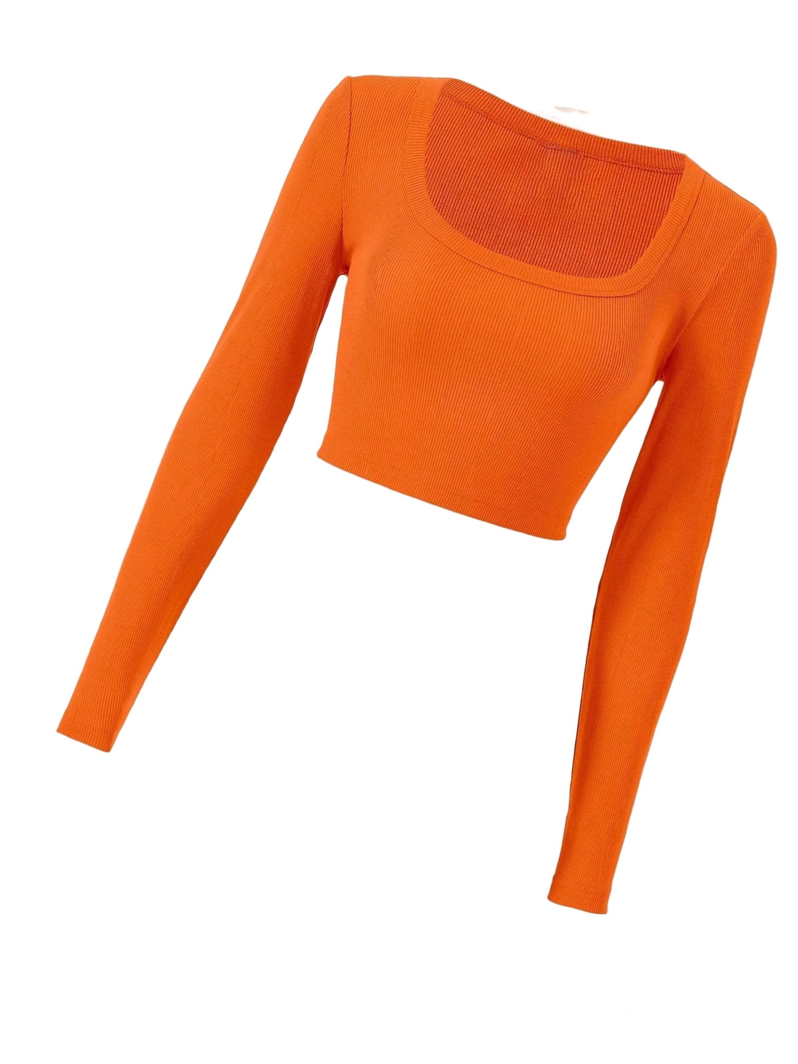 トップス base range orange tops CLOZOZ Sexy Crop Top for Women Tank Tops Scoop Neck