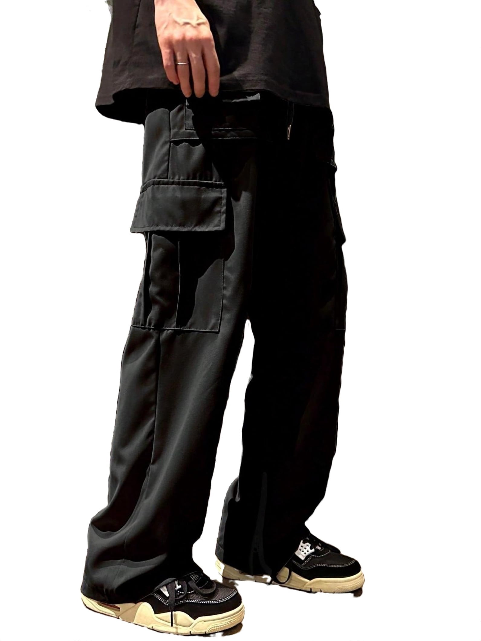 Casual Solid Straight Leg Black Men Pants (Men's) - Walmart.com