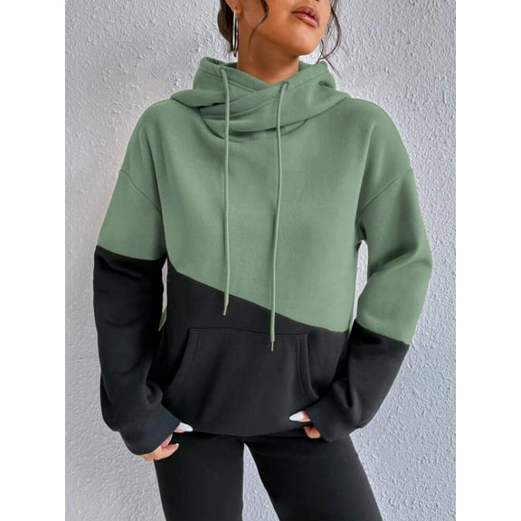 Casual Solid Sweatshirt Hoodie (XL, MultiGreen)
