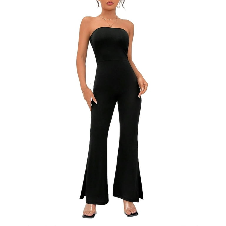 Black jumpsuit walmart hotsell