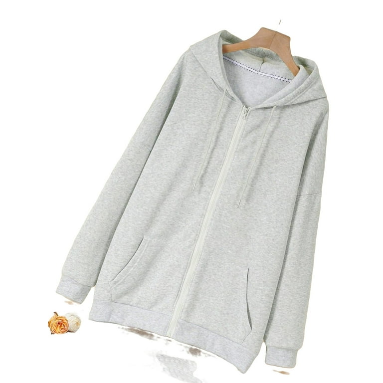 Walmart grey zip up hoodie best sale