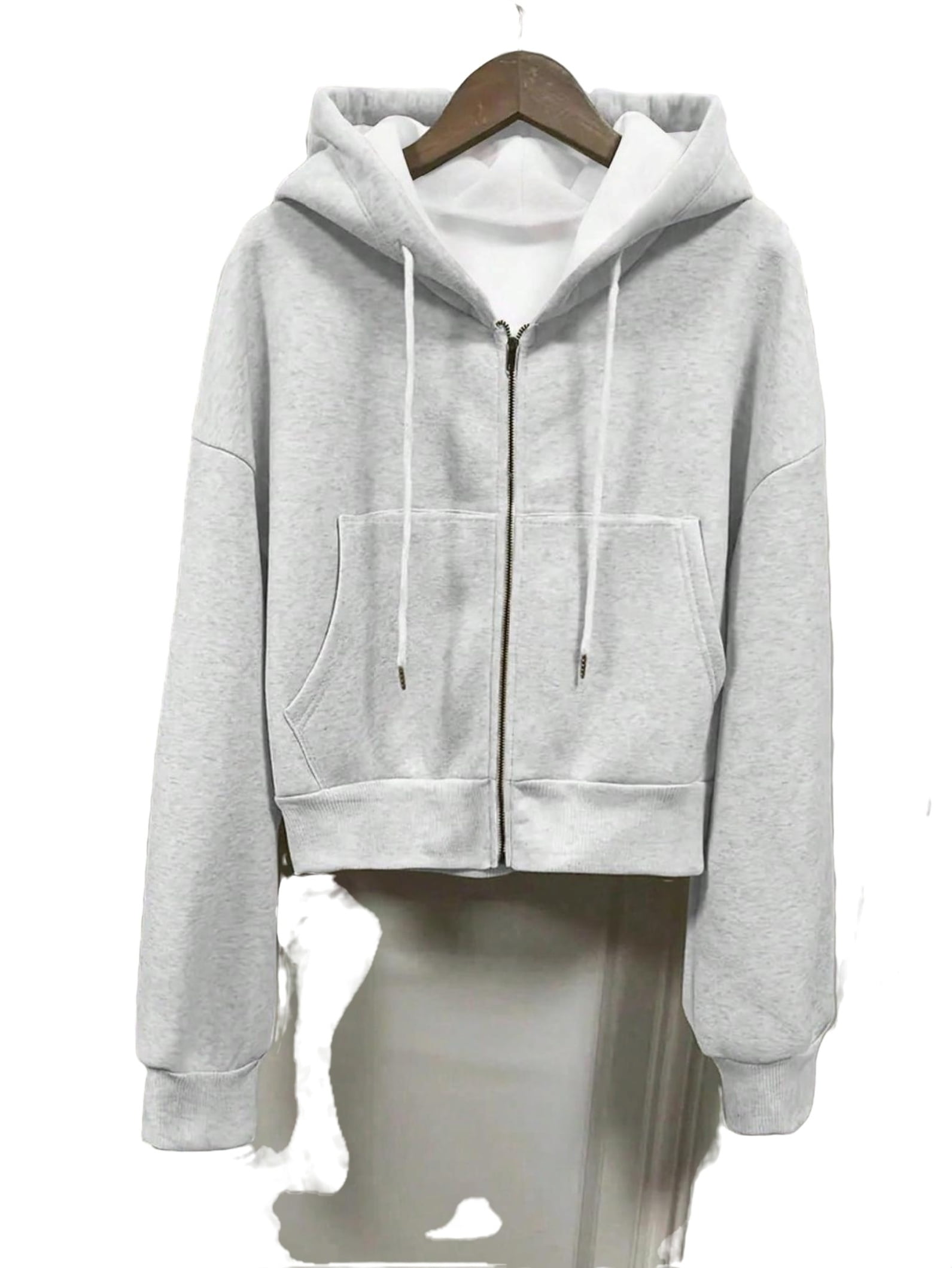 Ladies grey zip up hoodie online
