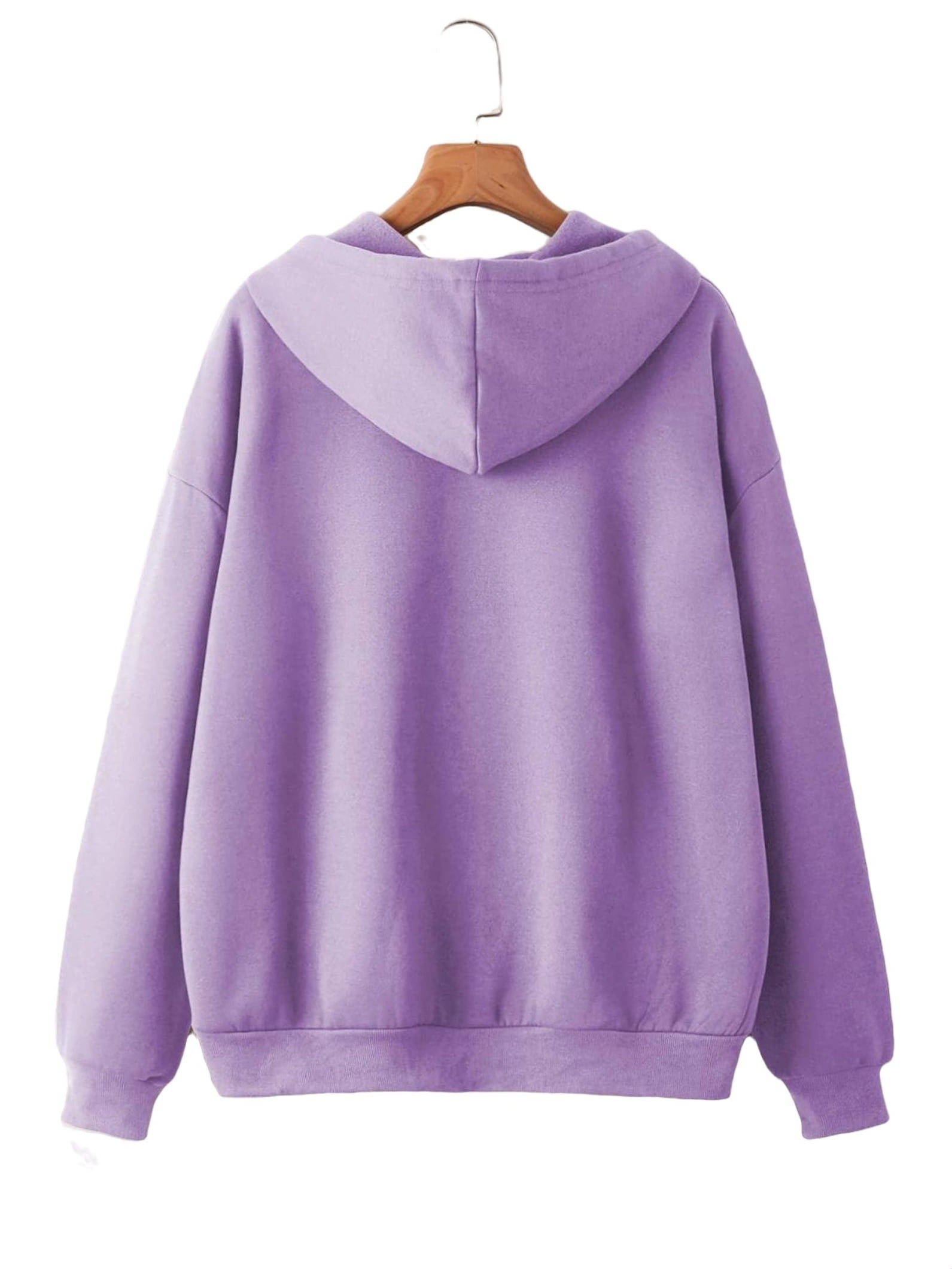 Purple Floral Amour Full Zip Hoodie for Women