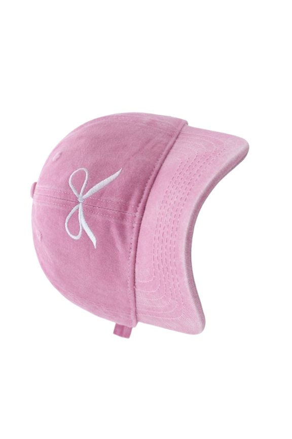 Casual Sport Hat Sports Hat Modern Baseball Hat Embroidery Bow Adjustable Dad Hats for Travel Fitness Workout