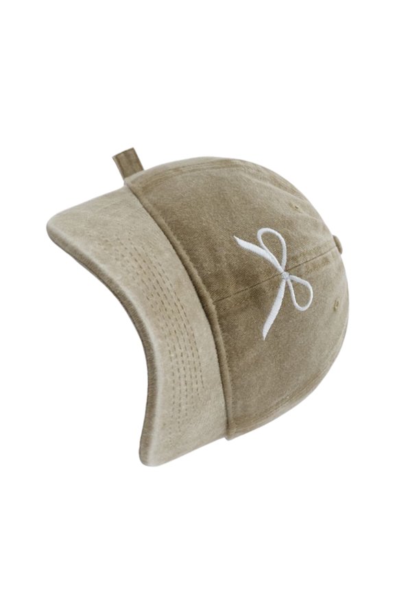 Casual Sport Hat Sports Hat Modern Baseball Hat Embroidery Bow Adjustable Dad Hats for Travel Fitness Workout