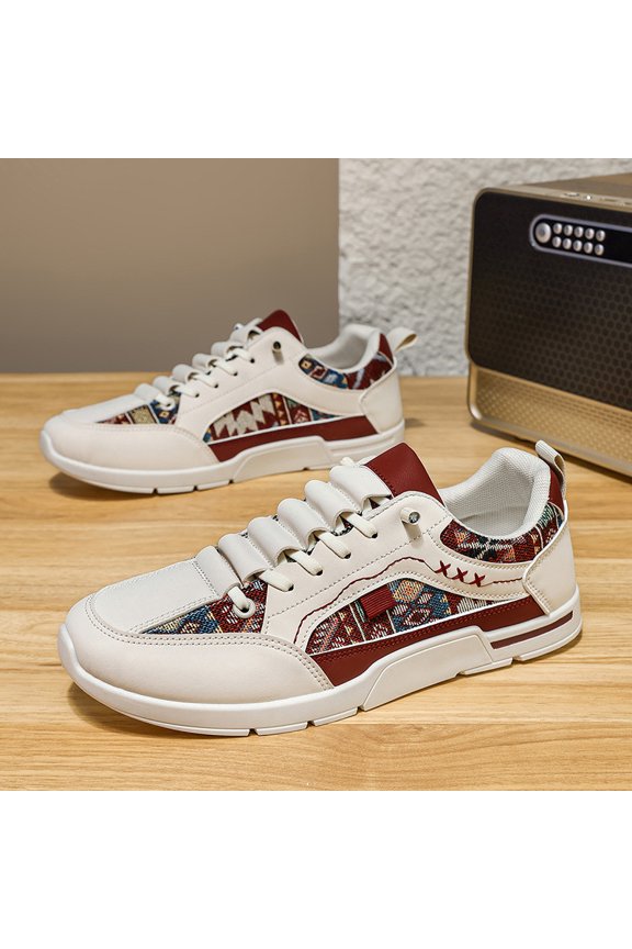 Casual Sports Footwear for Men in Autumn - The Sole Has a Typical Depth Anti-Slip Pattern, Complemented by a Color-Blocking Design That Enhances Versatility, Making It Ideal for Daily Casual