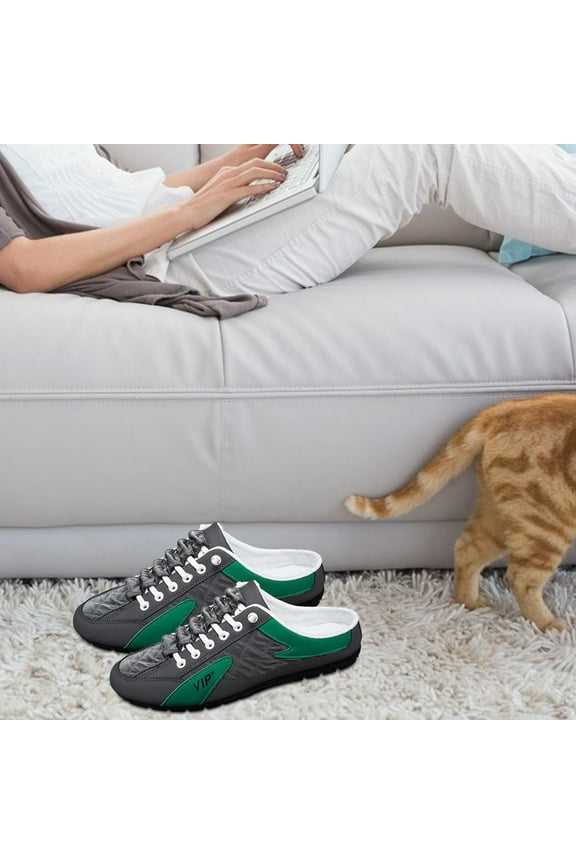 Casual Sports Shoes Loafers Slippers Low Top Hiker Men Slip on Mule Sneakers 43