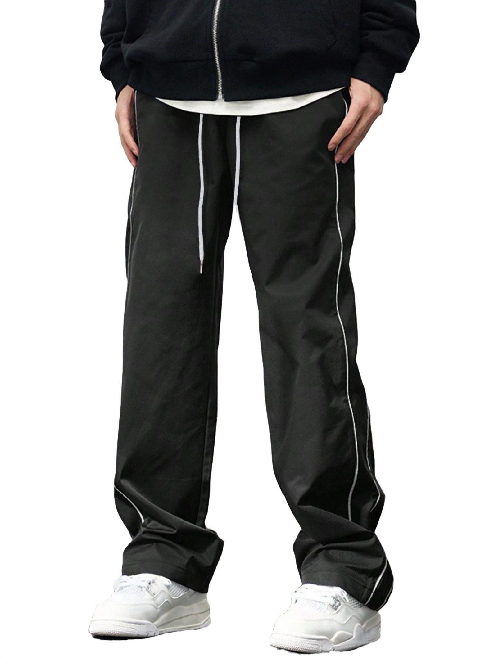 Casual Straight Leg Black Men Pants (Men's) - Walmart.com